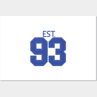 Est. 93 blue Posters and Art